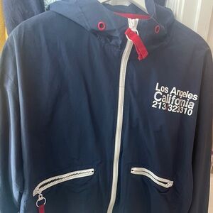 Forever 21 Navy Jacket with Red and White Details